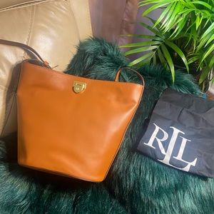 Ralph Lauren Tote.  Brown, perfect for the holidays.